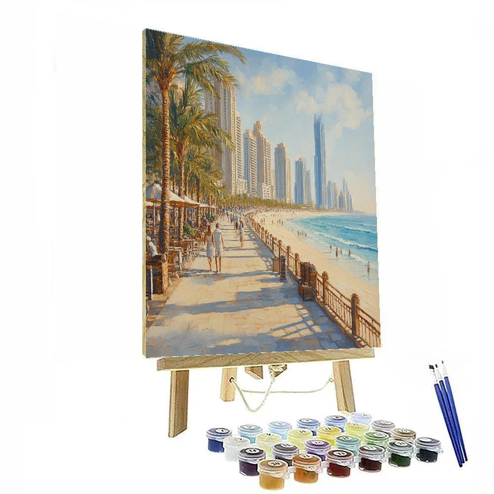 Desert City Edge At Jumeirah Beach Residence Walk Dubai United Arab Emirates paint by color