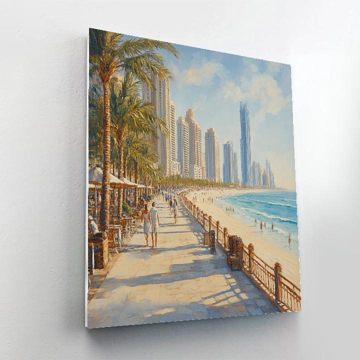 Desert City Edge At Jumeirah Beach Residence Walk Dubai United Arab Emirates paint by color