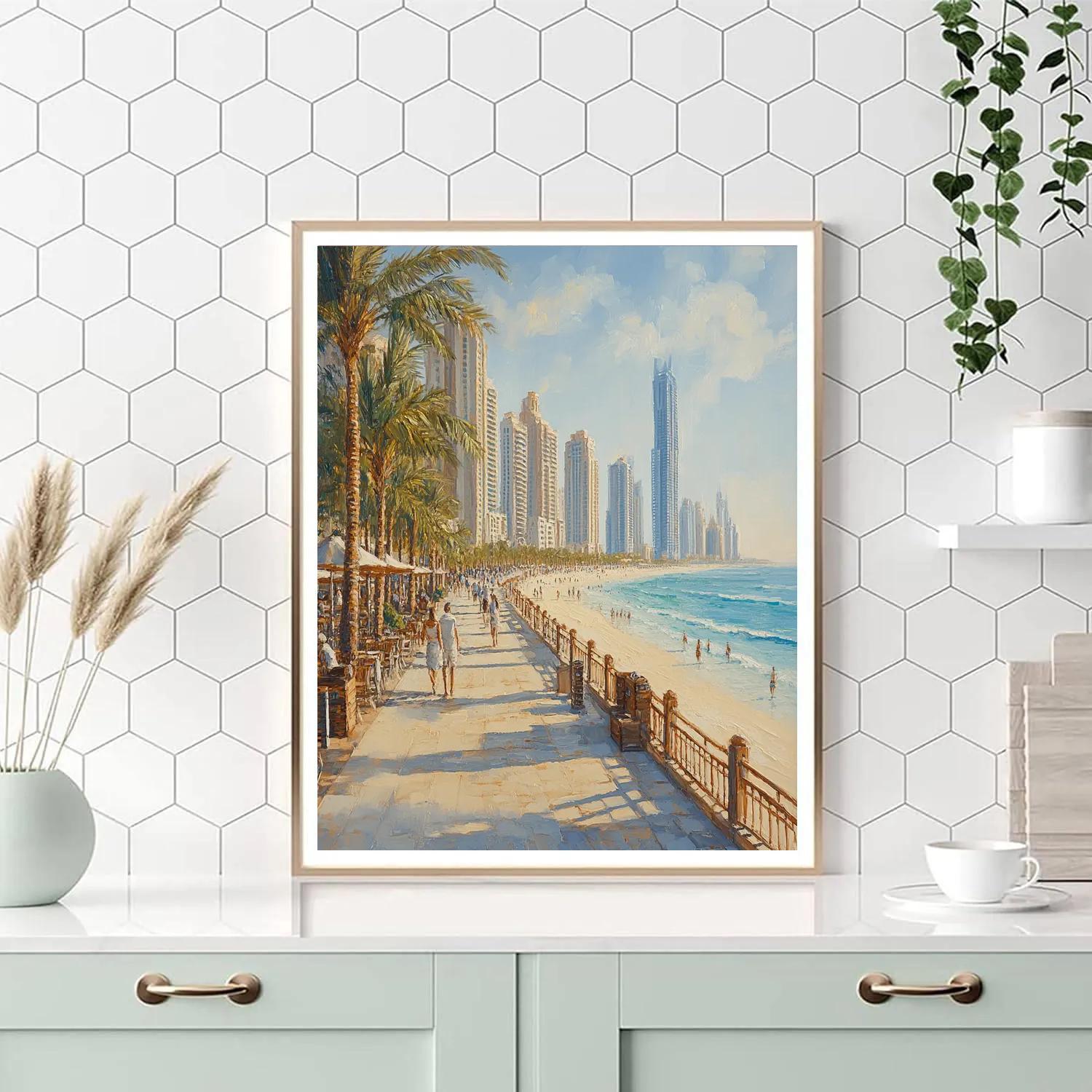 Desert City Edge At Jumeirah Beach Residence Walk Dubai United Arab Emirates paint by color