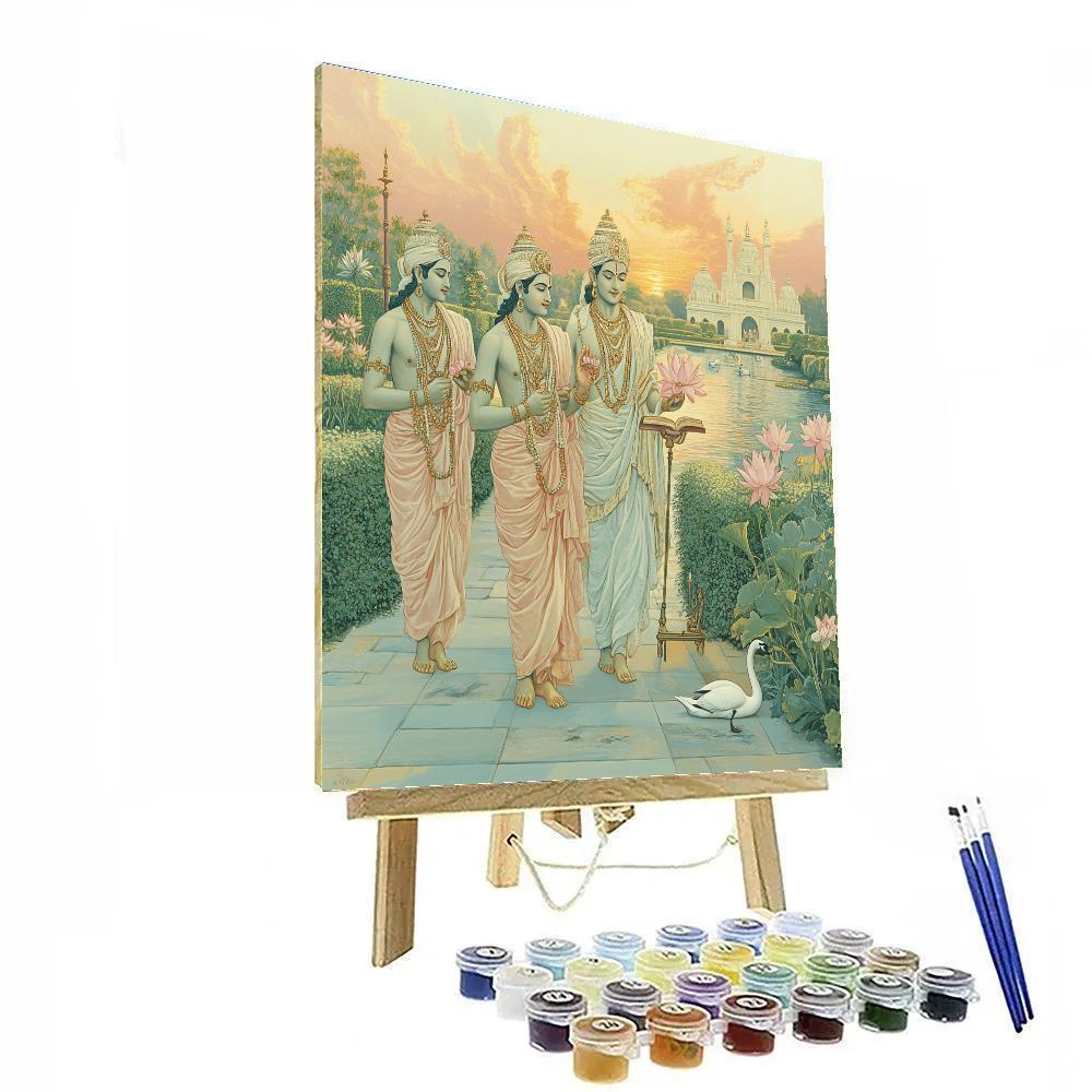 Garden Of Vedas With Brahma At Sunrise paint by numbers