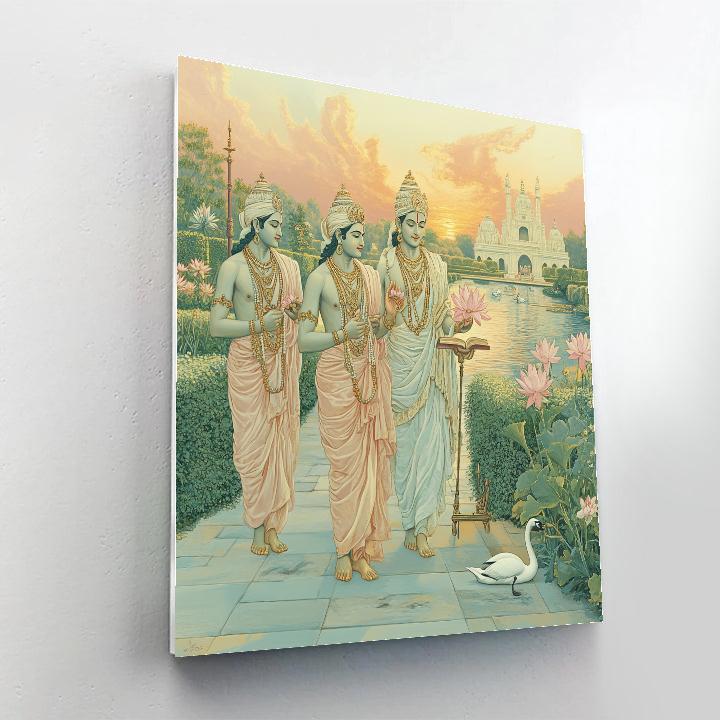 Garden Of Vedas With Brahma At Sunrise paint by numbers