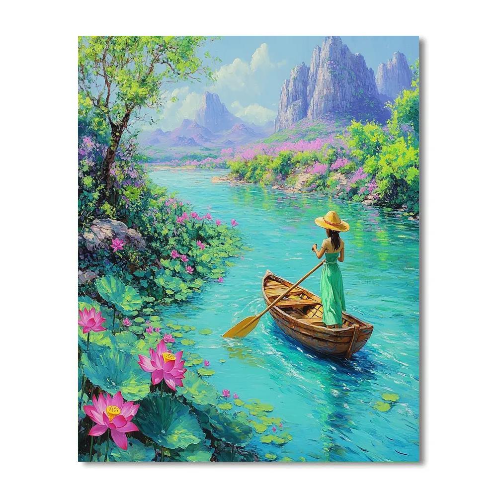 Raya Dragon River Journey Numbered painting kits