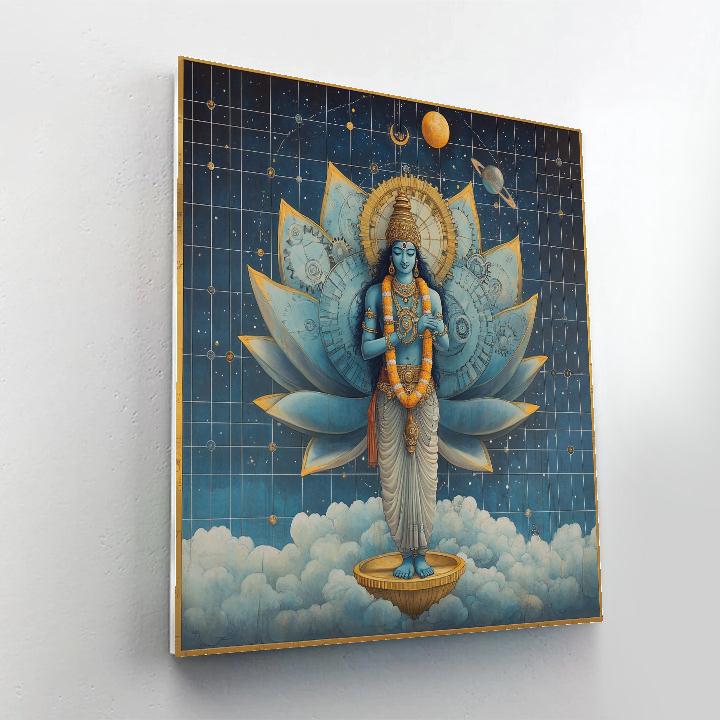 Vishnu And The Clockwork Lotus Constellation Paint by numbers art