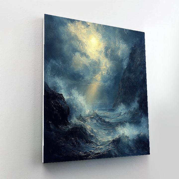 J M W Turner Inspired Storm Over Sea Cliffs Paint by numbers kits