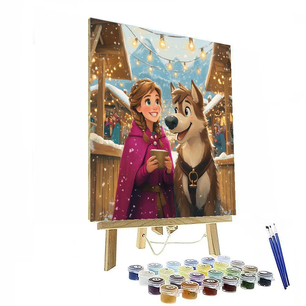 Anna And Sven Winter Market Fun painting number kit