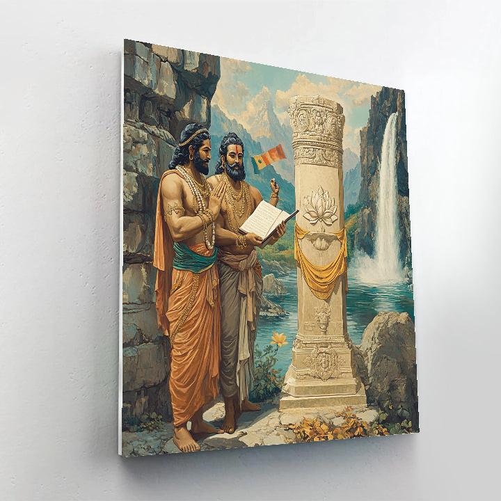 Brahma Guided Carving On A Mountain Shrine paint by numbers
