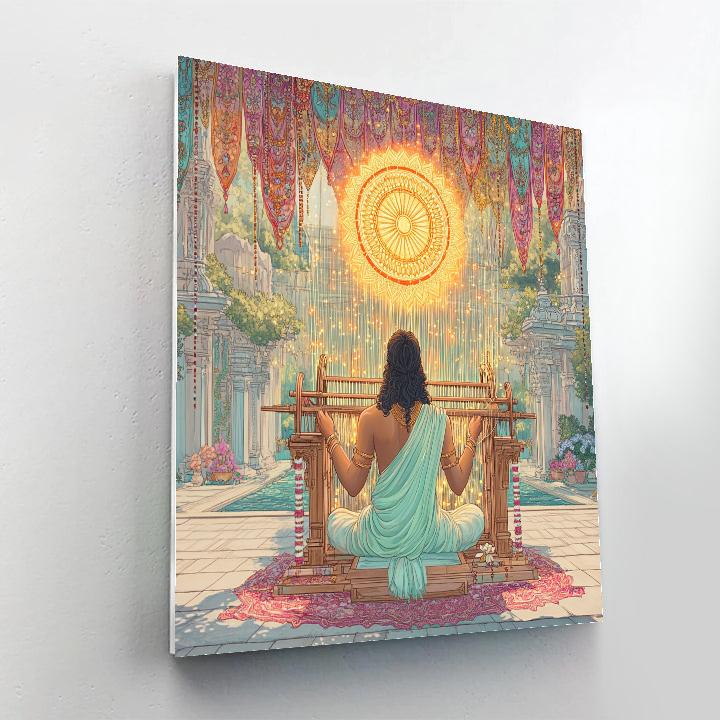 Vishnu As Weaver Of Protective Light Threads Paint by numbers art
