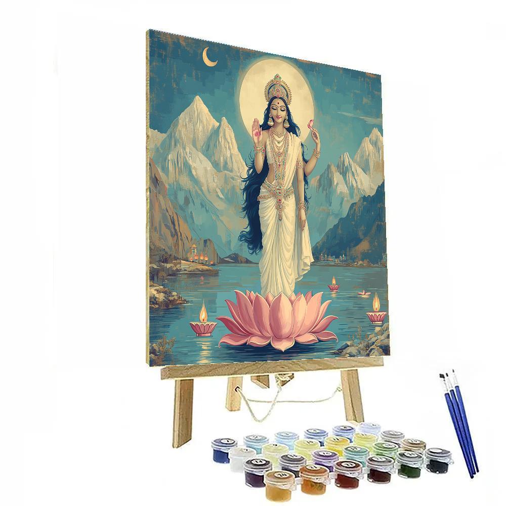 Moonlit Lotus Parvati Paint by numbers kits