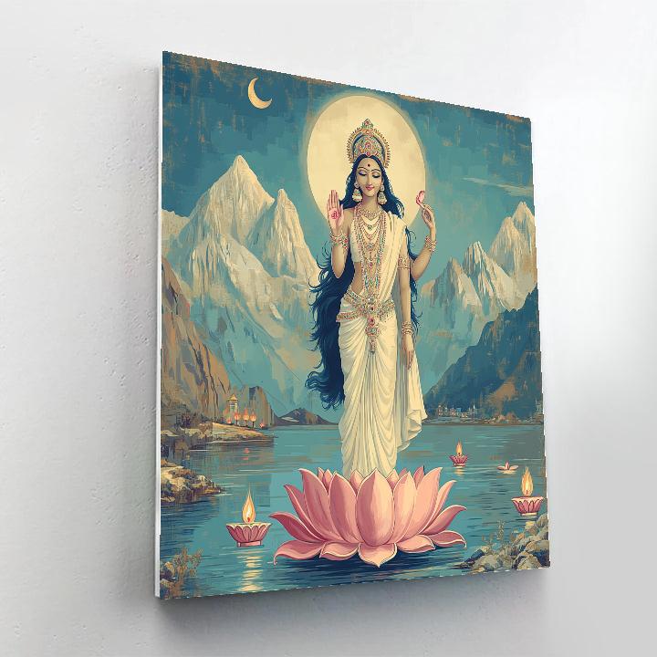 Moonlit Lotus Parvati Paint by numbers kits
