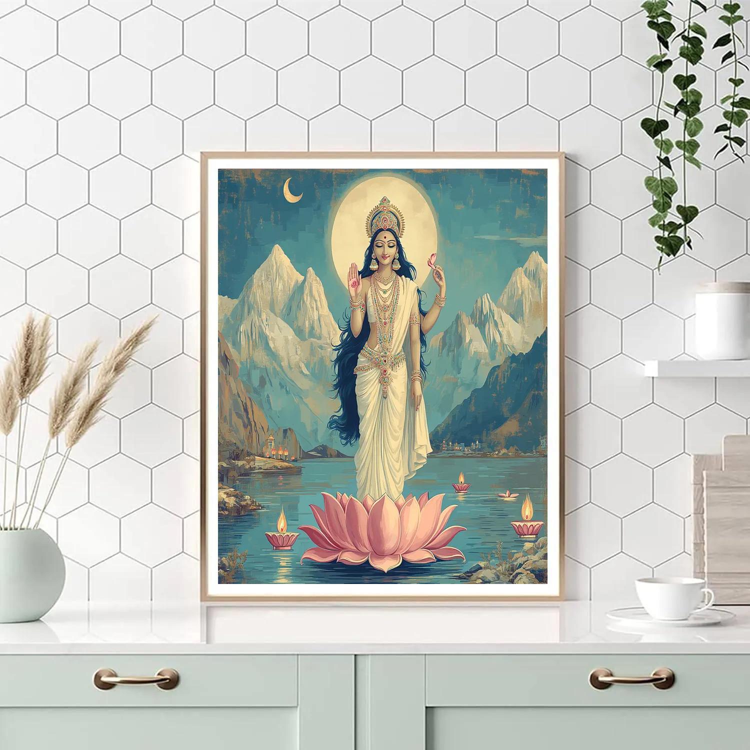 Moonlit Lotus Parvati Paint by numbers kits