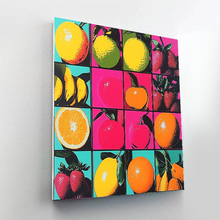 Andy Warhol Inspired Pop Art Fruit Market paint by color