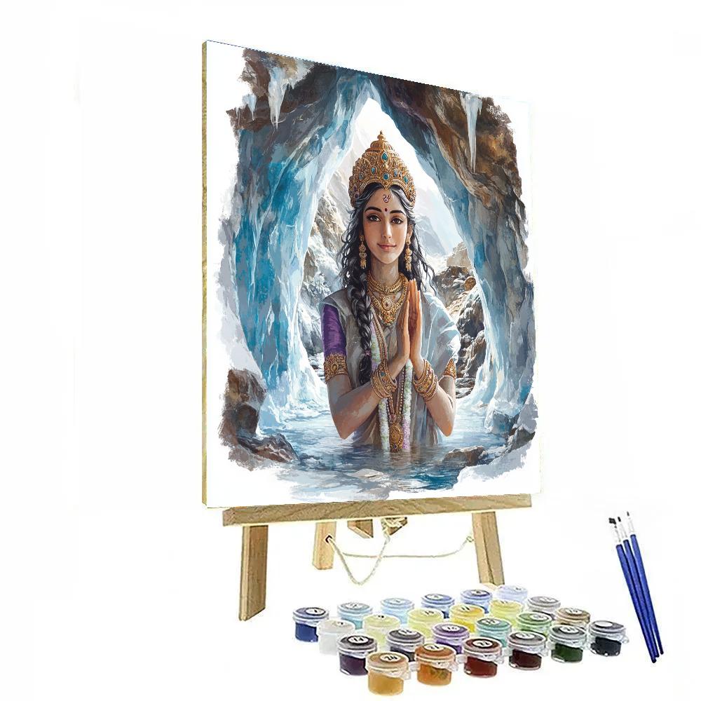 Parvati In Glacier Cave Blessing DIY paint by numbers