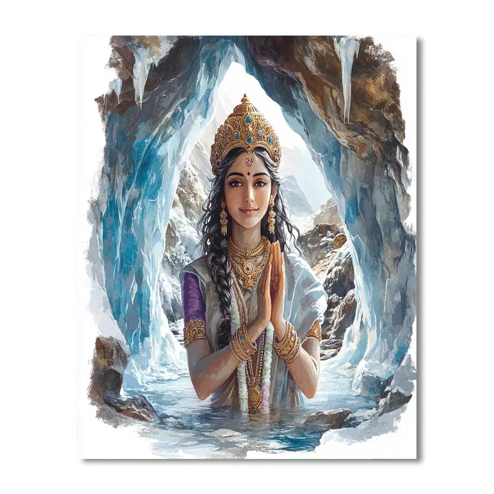 Parvati In Glacier Cave Blessing DIY paint by numbers