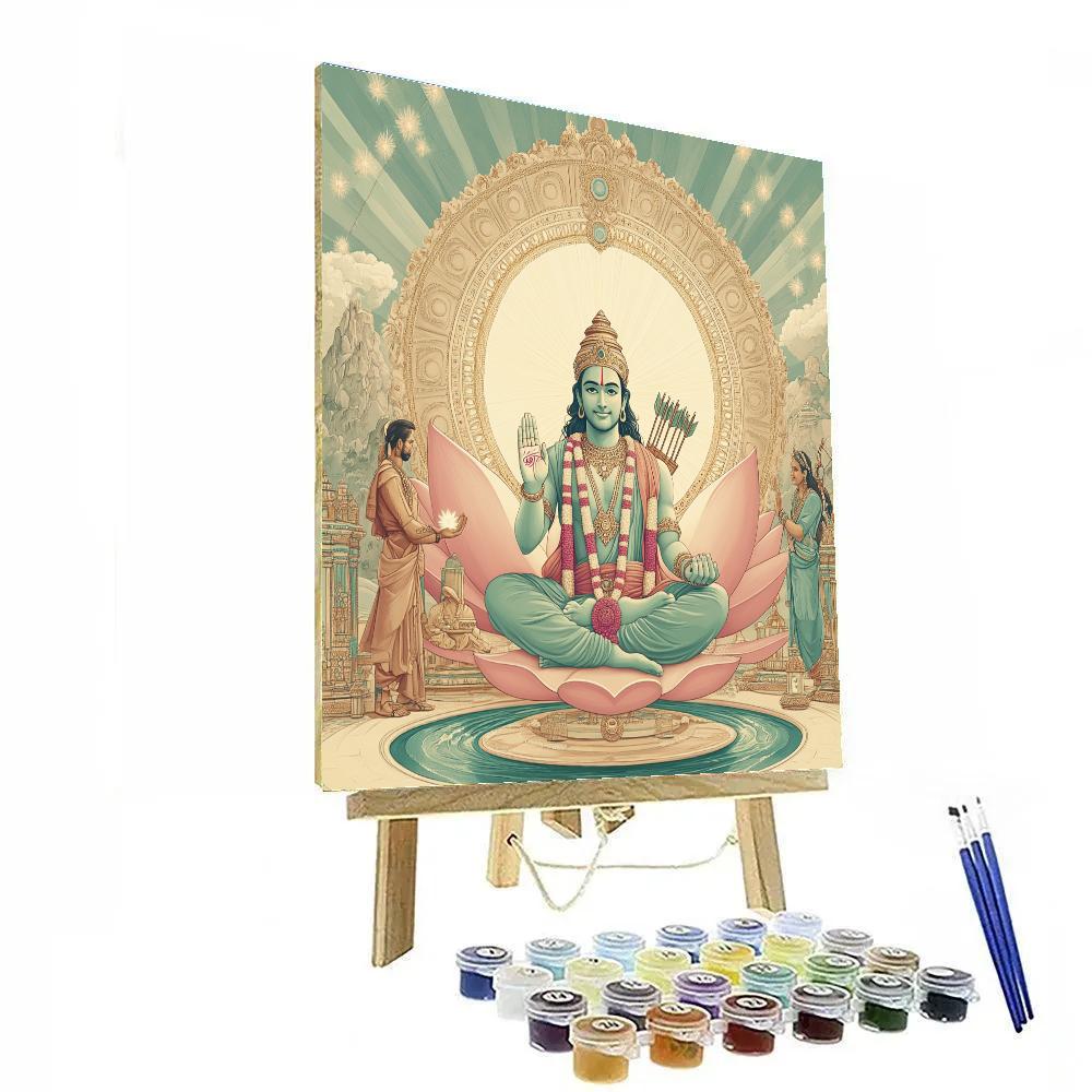 Lotus Observatory With Rama In Radiant Stillness Numbered painting kits