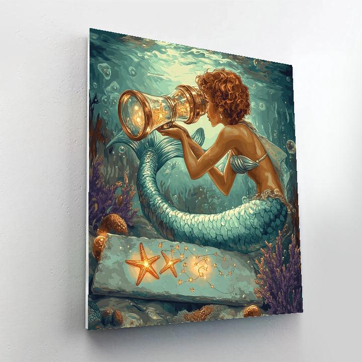 Glass Kelp Observatory Mermaid Paint by numbers kits