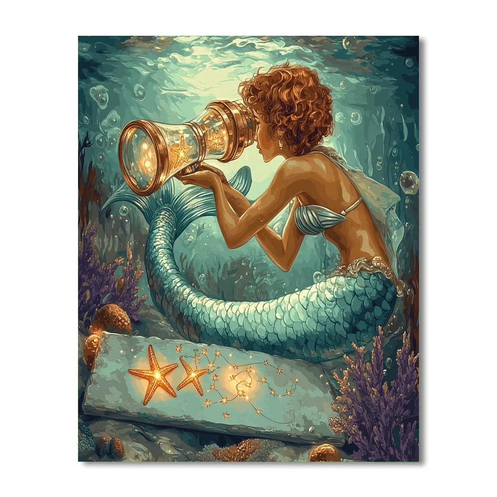 Glass Kelp Observatory Mermaid Paint by numbers kits