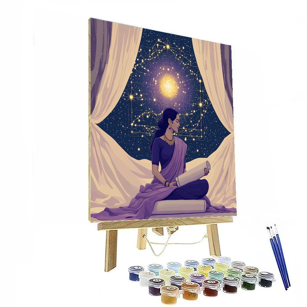 Parvati Crowned Among Star Maps paint by number