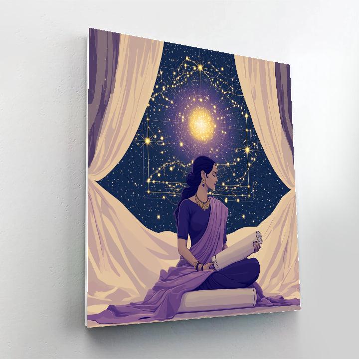Parvati Crowned Among Star Maps paint by number