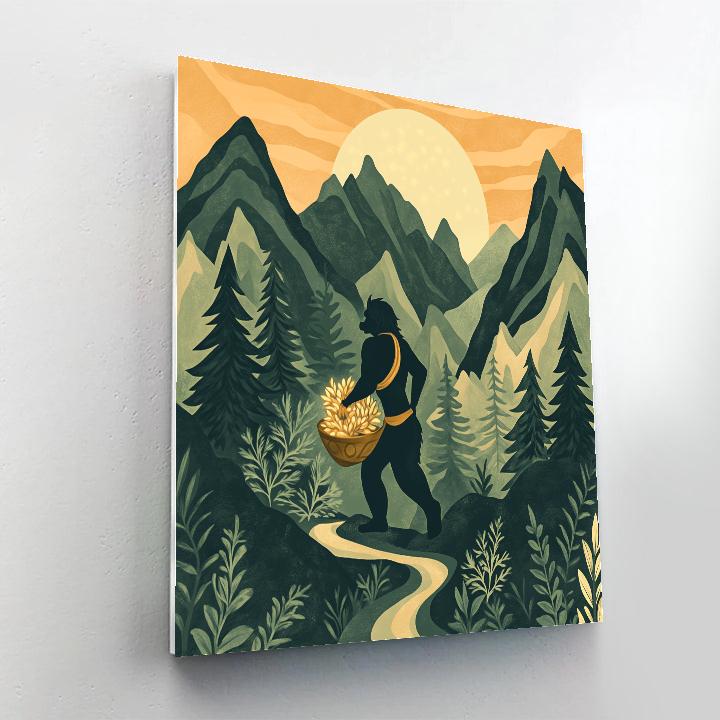 Mountain Herb Quest With Hanuman paint by color