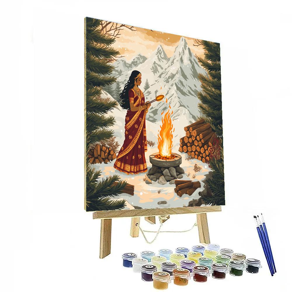 Parvati Mountain Hearth Ceremony paint by color