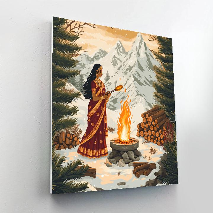 Parvati Mountain Hearth Ceremony paint by color