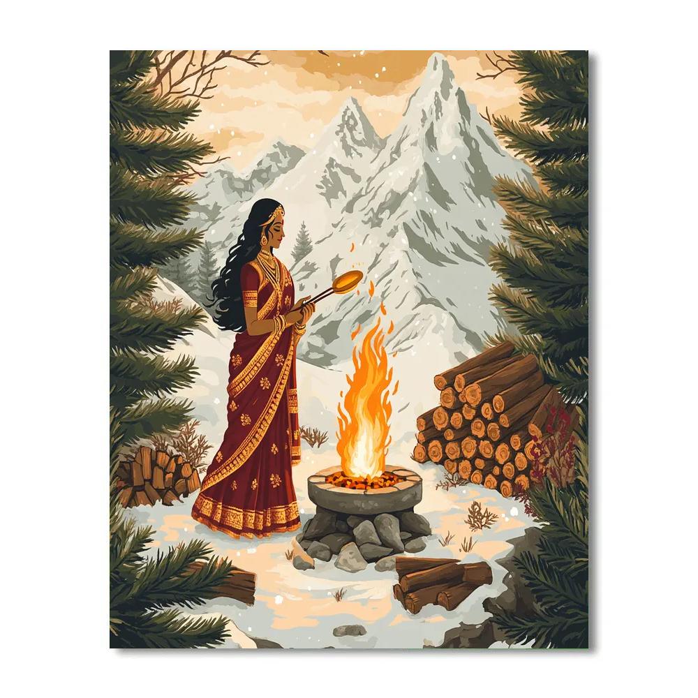 Parvati Mountain Hearth Ceremony paint by color