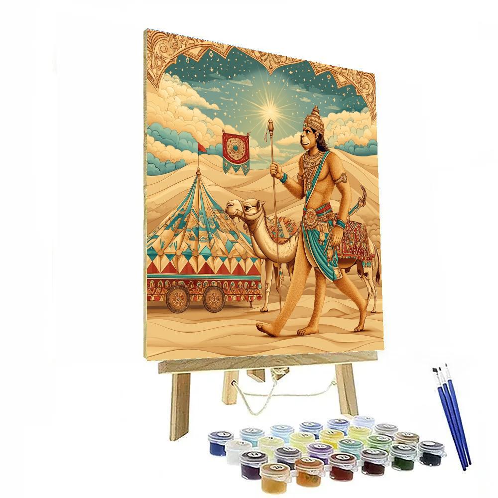 Desert Caravan Hanuman Pathfinder Number painting