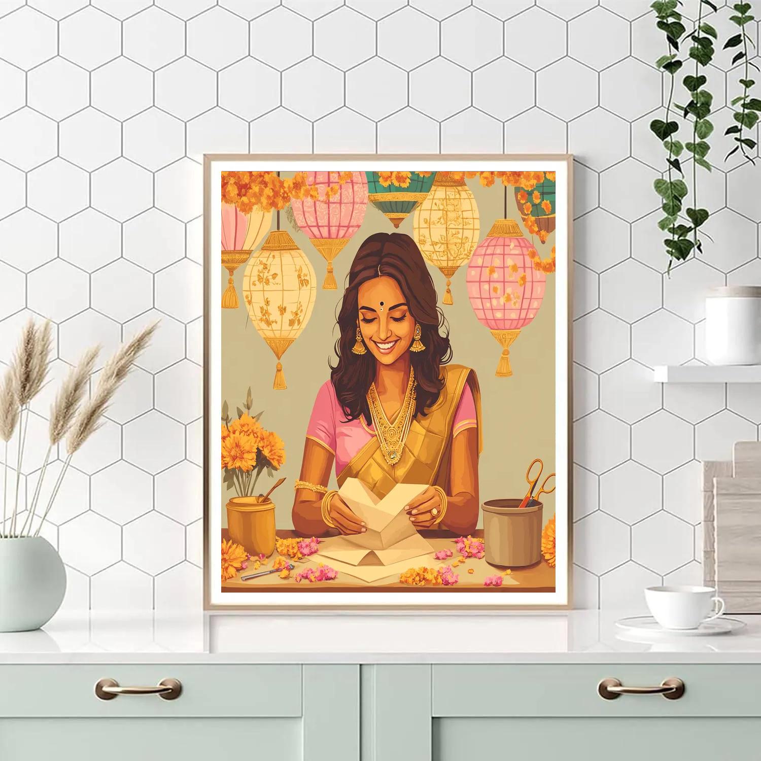 Parvati Festival Lantern Workshop Paint by numbers kits