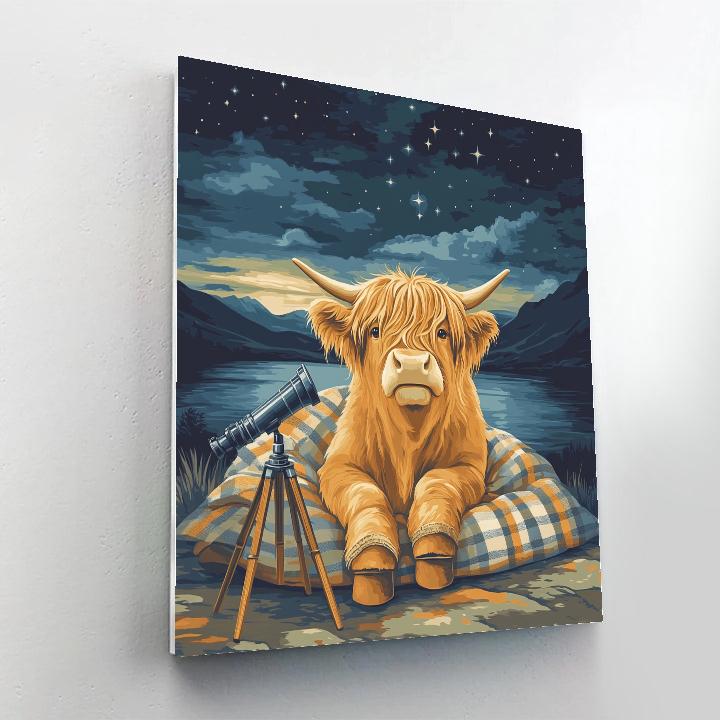 Stargazer Hill Highland Cow Numbered painting kits
