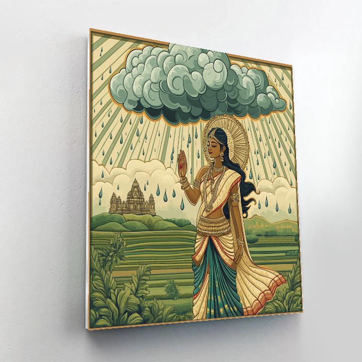 Parvati In Rain Cloud Blessing paint by number
