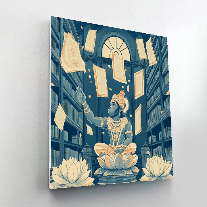 Hanuman Library Of Floating Scrolls Painting by numbers kit