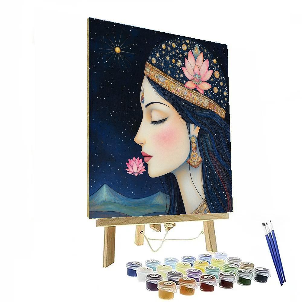 Parvati In Constellation Crown Profile Painting by numbers kit
