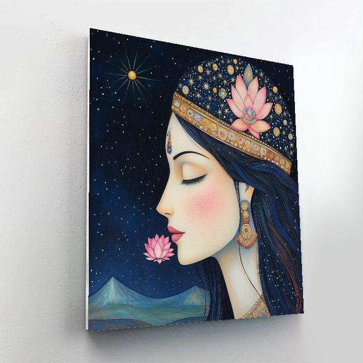 Parvati In Constellation Crown Profile Painting by numbers kit