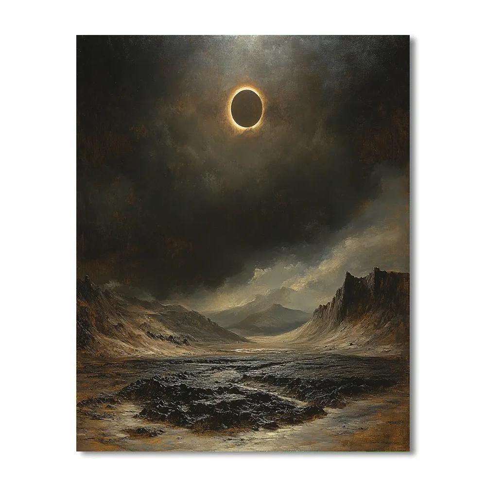 Francisco Goya Inspired Eclipse Over Basalt Moor Numbered painting kits