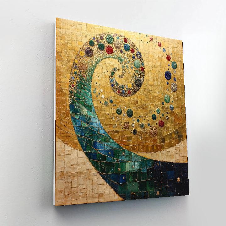Gustav Klimt Inspired Nebula Garden Of Auric Vines Numbered painting kits