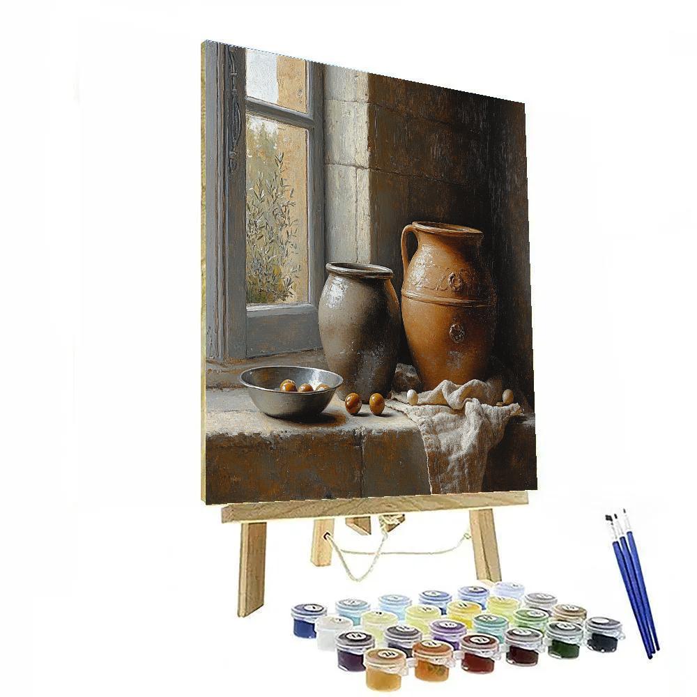 Diego Velázquez Inspired Silvery Pantry Mist Still Life Number painting