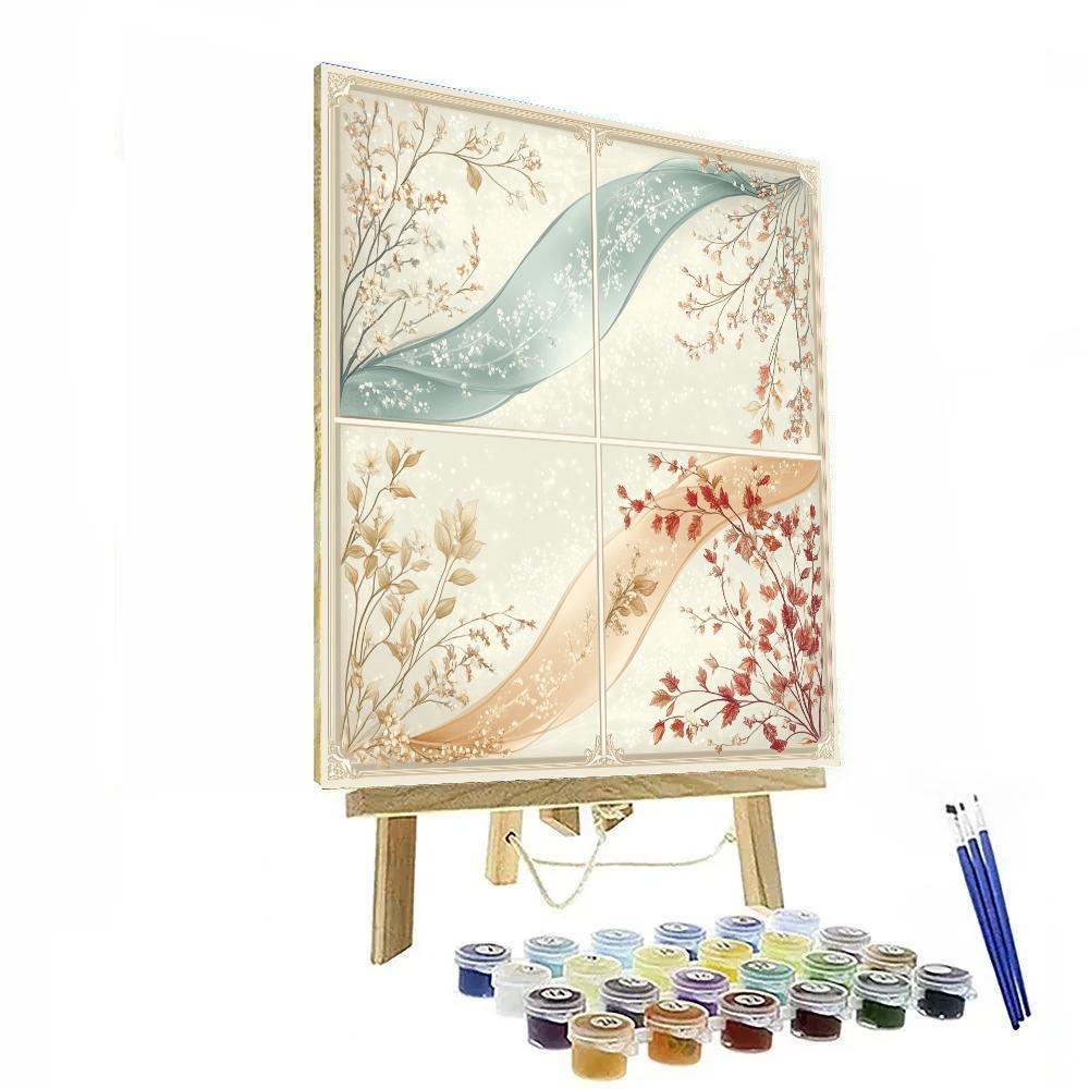 Alphonse Mucha Inspired Seasons Of The Aurora Tapestry Number painting