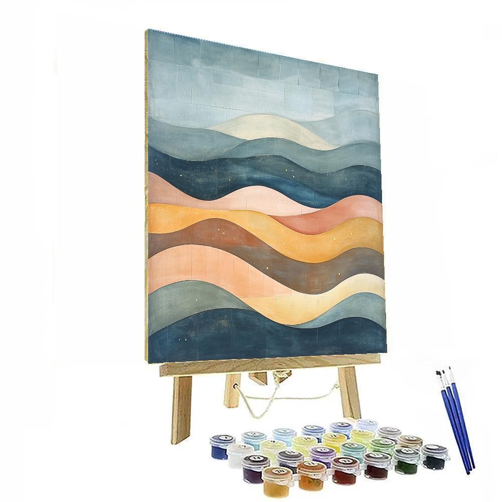 Paul Klee Inspired Tidal Geometry Of Dusk Paint by numbers art