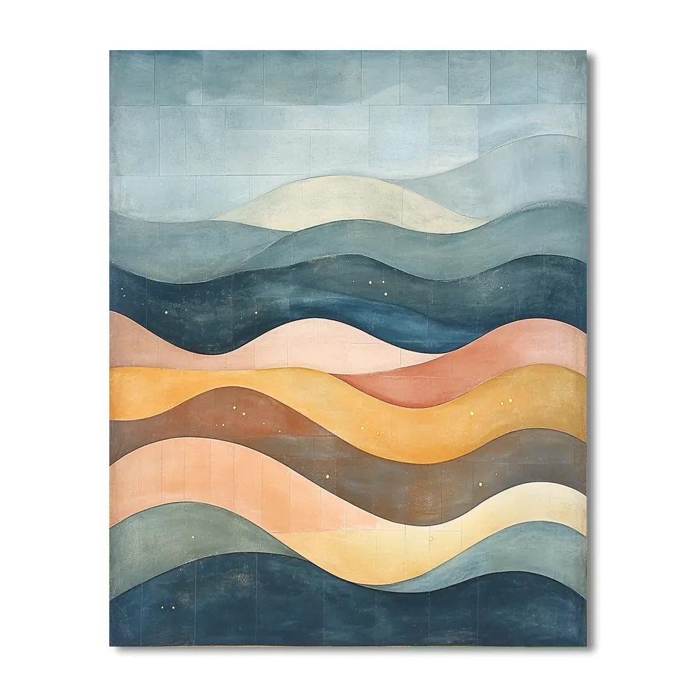 Paul Klee Inspired Tidal Geometry Of Dusk Paint by numbers art