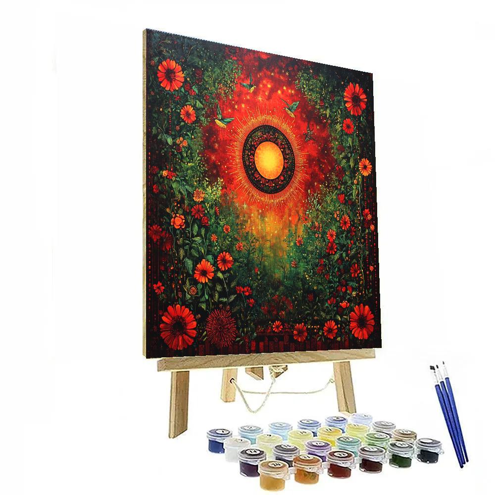 Frida Kahlo Inspired Emotional Eclipse Garden DIY paint by numbers