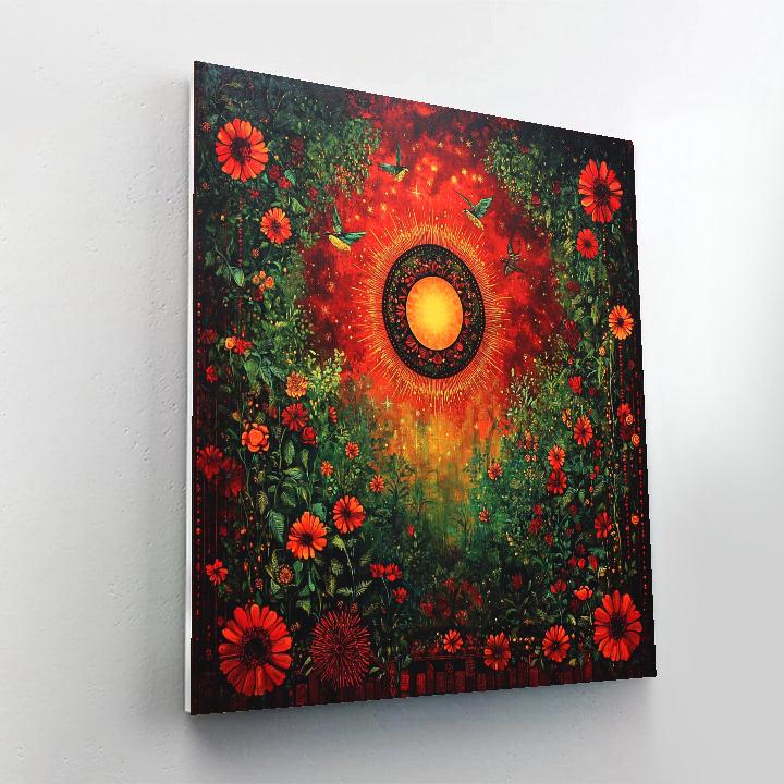 Frida Kahlo Inspired Emotional Eclipse Garden DIY paint by numbers