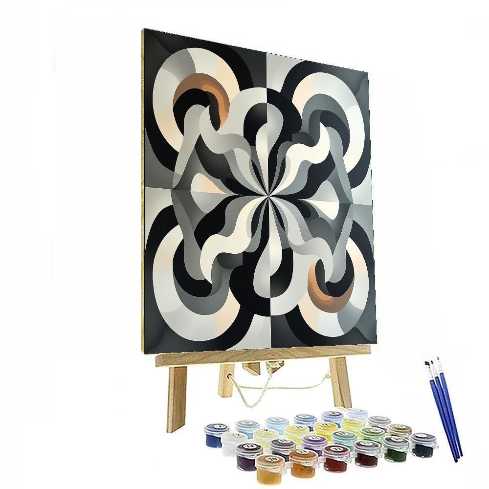 M.C. Escher Inspired Tessellation Of Silent Gravity Wells paint by color