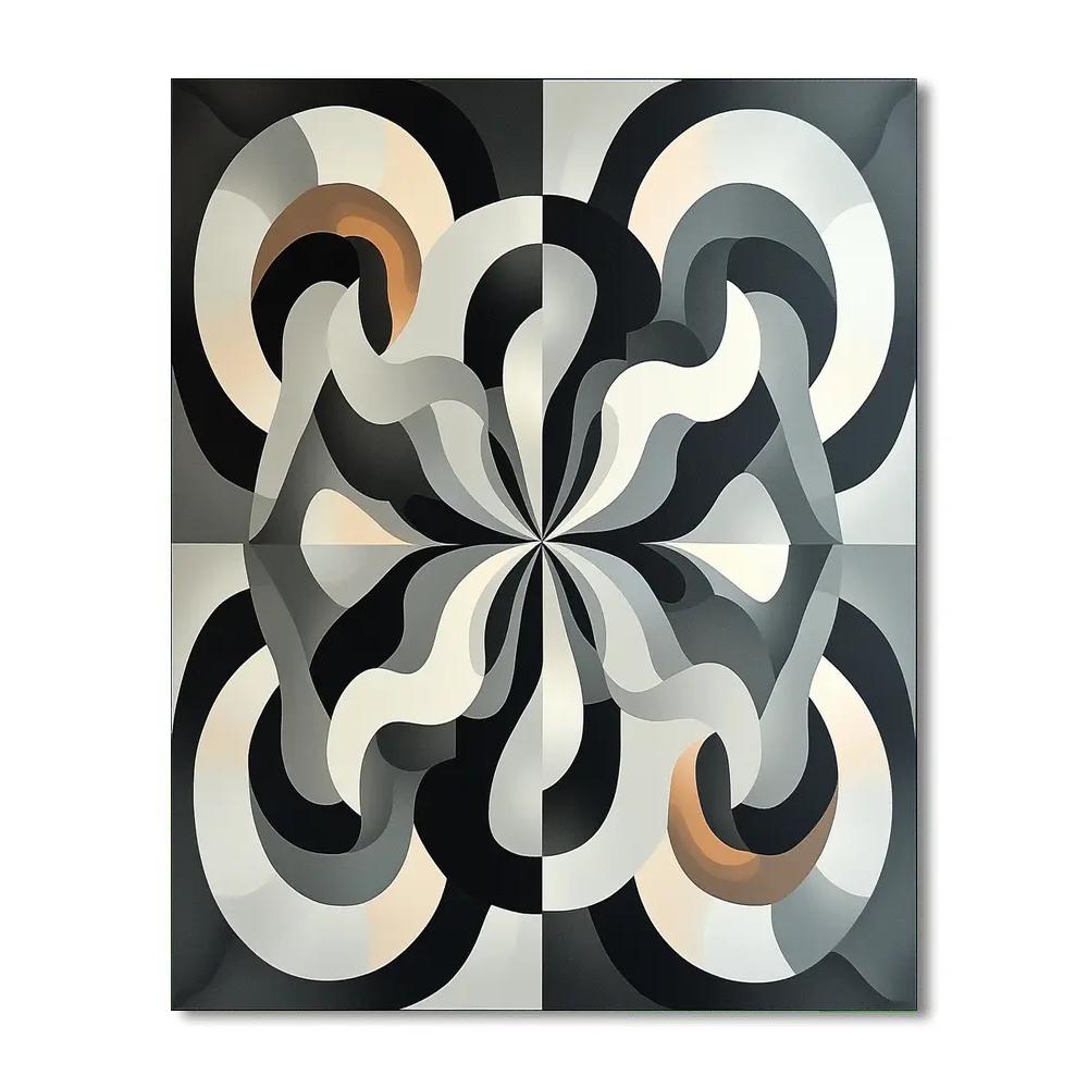 M.C. Escher Inspired Tessellation Of Silent Gravity Wells paint by color