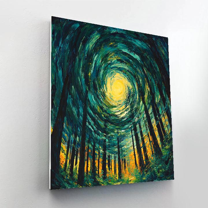 Emily Carr Inspired Cathedral Cedar Vortex DIY paint by numbers