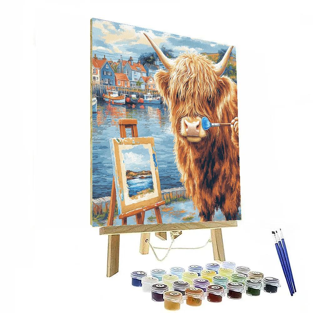 Harbor Painter Highland Cow paint by numbers