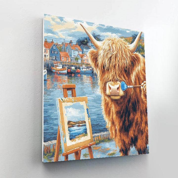 Harbor Painter Highland Cow paint by numbers