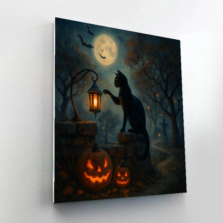 Lanterns Over The Whispering Orchard paint by numbers