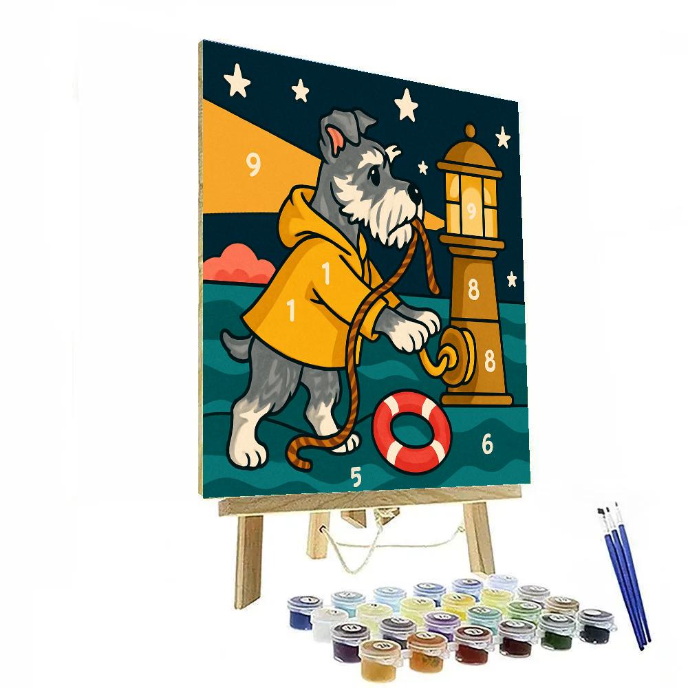 Clockwork Lighthouse Dog Rescue Painting by numbers kit