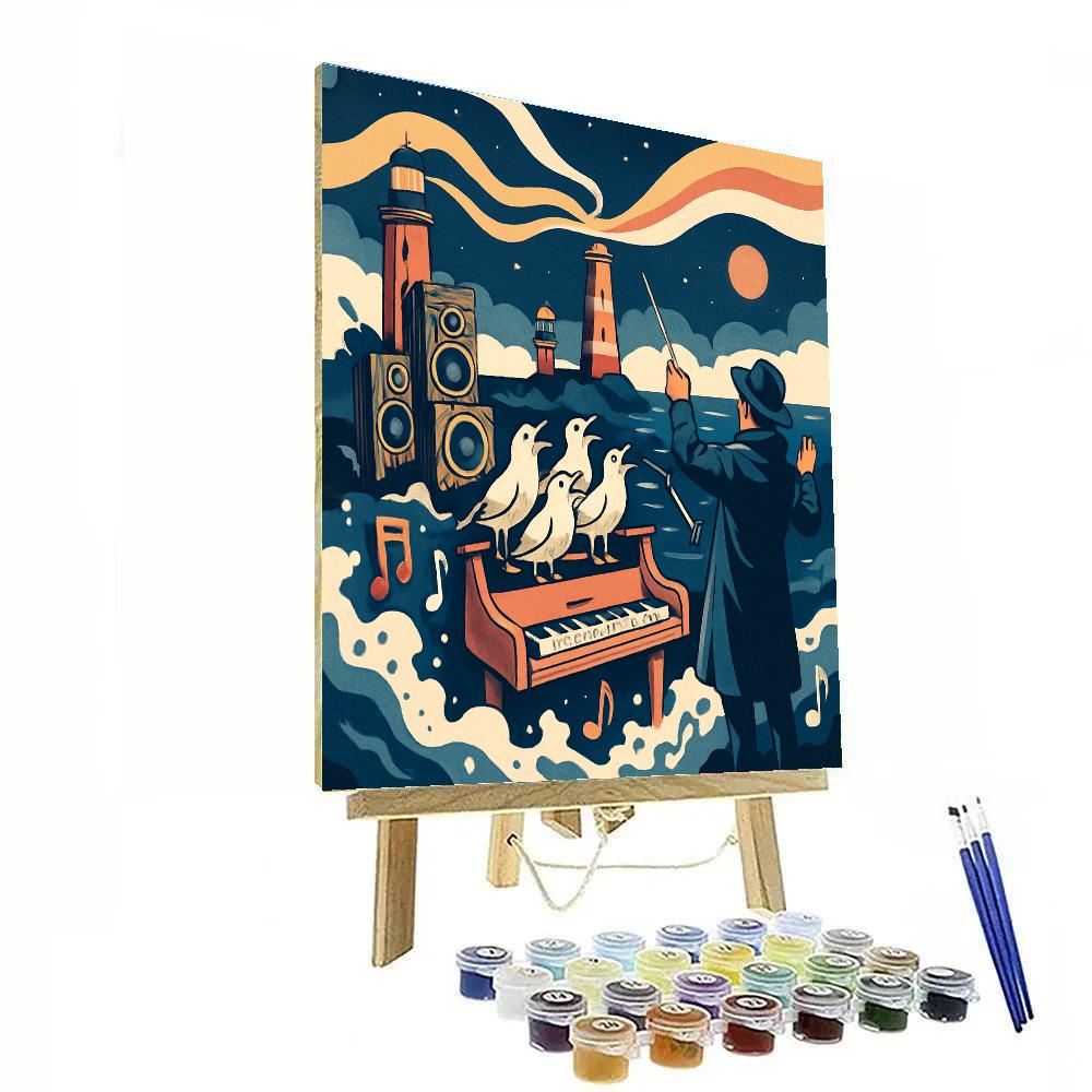 The Lighthouse Choir In Music Tides Number painting