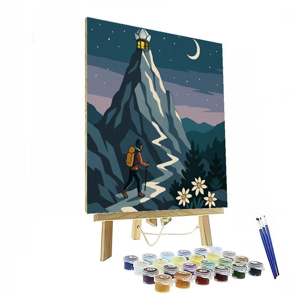 Glassflower Observatory Mountain Paint by numbers art